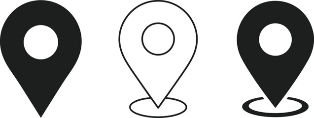 Location Pin Icon Set - Map Marker Symbols