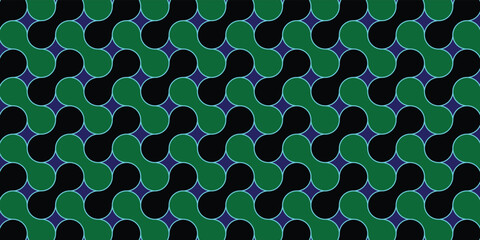 Green and Black Brown Abstract Geometric Mosaic Background Design, Circles and Metaballs Pattern in Editable Vector Format