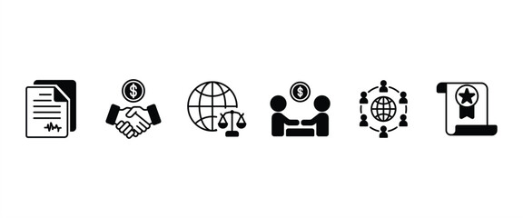 Flat icon of Fair Trade , Flat icons vector collection in transparent background. Business icon set. 
