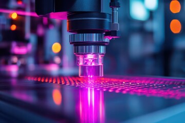 High tech microscope with vibrant light