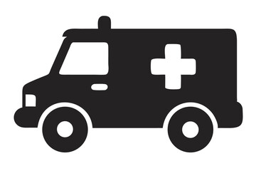 Ambulance Illustration for Emergency Services Art, Medical Vehicle Graphics, Rescue Vehicle Sketch