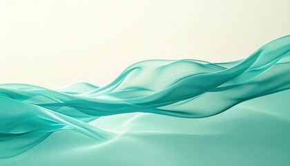 Fototapeta premium Flowing aqua waves serene ocean environment abstract visual art tranquil scene soft light nature concept