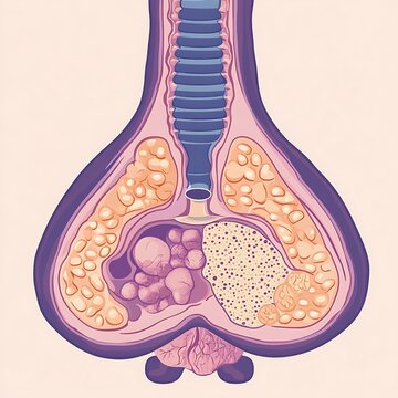 **Thyroid Gland Cross-Section Showing Follicles And Hormone Release Concept. --V 6.1 --S 50 --Raw** - @Darya (Relaxed) -# Create, Explore, And Organize On [Midjourney.Com](<Https://Midjourney.Com/Imag