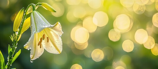 Delicate Lily in Morning Dew