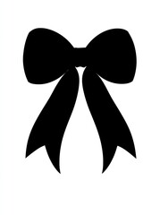 Simple black bow silhouette