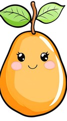 Happy pear cartoon illustration