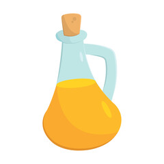 Bottle of yellow olive oil. Vector