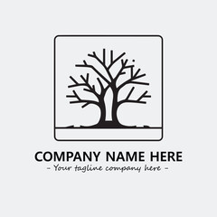 Tree Silhouette Logo Company Design Illustration Vector Graphic Image