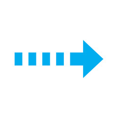 arrow icon with dotted dash line