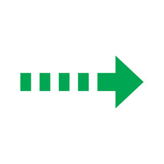 arrow icon with dotted dash line