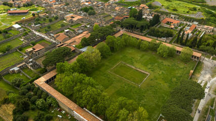 Aerial view of the Large Palaestra (also known as the Great Gymnasium) located in the...