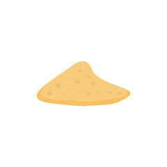 Pile of sand cartoon. Sandy dune in desert or beach. Vector illustration.