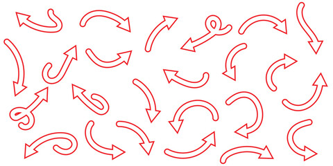 Curved arrow icons set. curved arrows. arrow symbol collection. vector