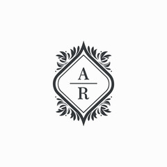 AR Initials Wedding Logo Vector Art  Icons  and Graphics