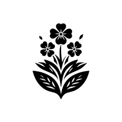 Minimalist Floral Arrangement: Black and White, Graphic Design