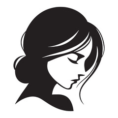 Crying Sad Face silhouette, emotion captured perfectly – Sad Face illustration – Minimalist Sad Face vector – Sad Silhouette

