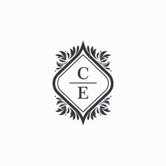 CE Initials Wedding Logo Vector Art  Icons  and Graphics