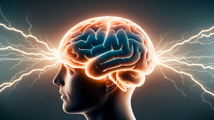 Obraz premium Brainpower: Visualizing Intense Mental Activity