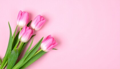 Fototapeta premium bouquet of pink tulips