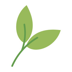 Obraz premium Leaf icon symbolizing natures vitality, perfect for eco friendly businesses and environmental organizations. Clean, elegant, green design for versatile use