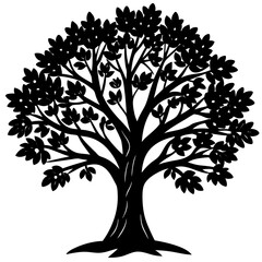 Obraz premium tree silhouette isolated on white