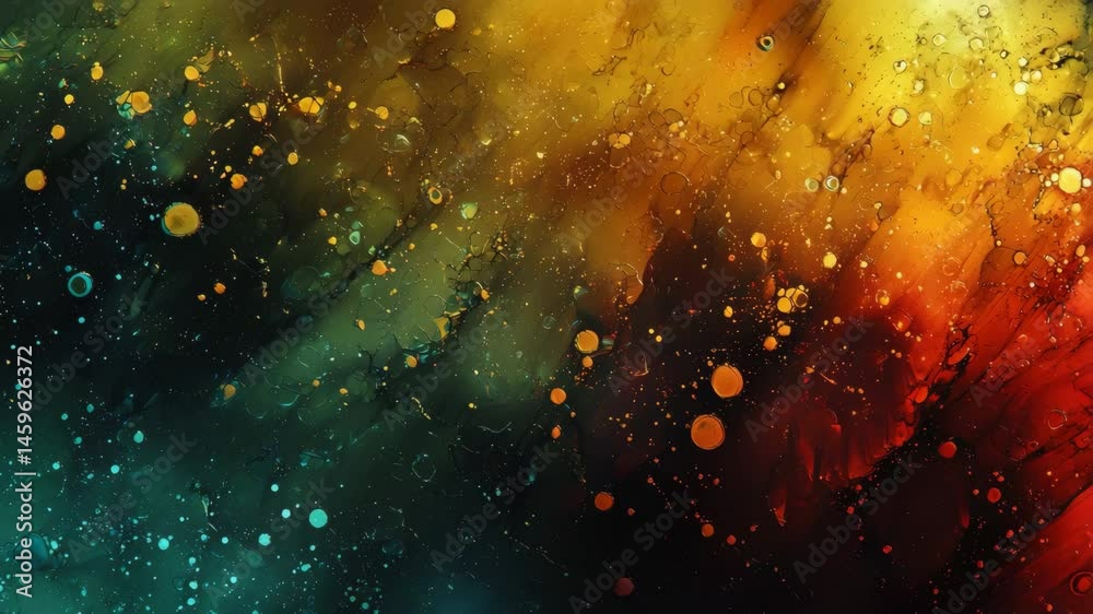 Wall mural vibrant colorful abstract background with water droplets creating a stunning visual experience