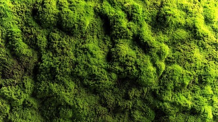 Fototapeta premium Textured green moss background creating an eco-friendly mockup with ample copy space