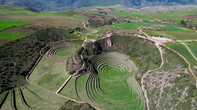 Moray is Made up of Circular Terraces, with Different Temperatures, Heights and Characteristics in Cusco, Peru