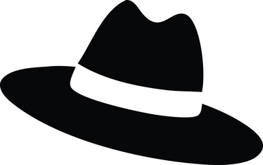 A classic black felt cowboy hat, an isolated fashion accessory for men's headwear, evokes a retro vintage style