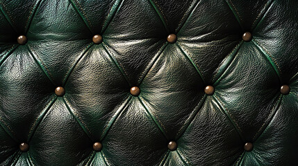 Fototapeta premium A close up of a green leather surface with a pattern of small holes