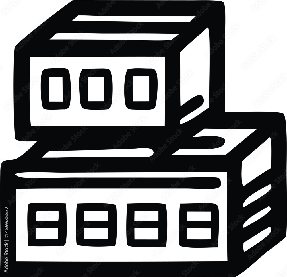 Poster a vector illustration set features a computer icon and a mouse symbol for web design