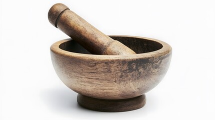 Wooden Mortar and Pestle.