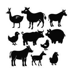 farm animals collection vector, Assorted Farm Animals Vector, Rustic Farm Animal Graphics