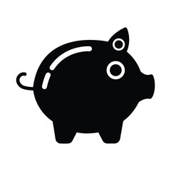 Piggy Bank Vector Illustration On White
