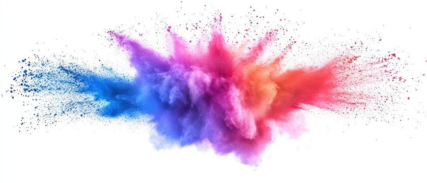 Vibrant Rainbow Color Powder Explosion