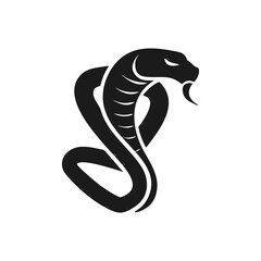 Fototapeta premium Coiled snake silhouette vector illustration of a cartoon of a snake vector illustration of a snake silhouette isolated on white background 