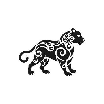 Royal heraldic lions. Black silhouette of rampant lion and griffins for logo or coat of arms. Premium wild animal crest symbols. 