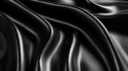 Fototapeta premium A black fabric with a shiny texture