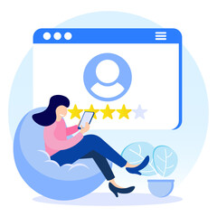 Illustration vector graphic cartoon character of rating