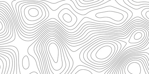 Topographic map background with geographic grid for hiking and mountain sport. modern design with white background and black wave lines. topographic contour lines vector map seamless pattern vector.