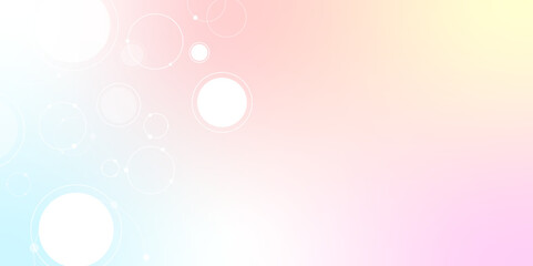 Gradient spheres floating background. Soft pastel bubbles in a zero-gravity space. The bokeh on the gradient background blurred the natural g Bokeh colorful glows sparkle. Graphic template. vector. © Saiful