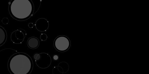 Modern abstract white background with black round shapes. Connected circles. Network of circles. template for a web splash in a modern style. Business presentation template, graph, presentation.vector