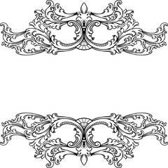 frame background ornaments line art 4