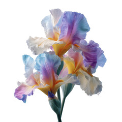 Vibrant Multicolored Irises in Full Bloom - Close-up Floral Photography