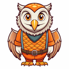 owl, bird, cartoon, animal, illustration, vector, cute, nature, tree, brown, character, wing, funny, beak, night, art, eyes, drawing, comic, branch, monster, wild, feather, halloween, wise