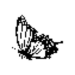 Fototapeta premium Pixel art butterfly. Animal vector illustration.