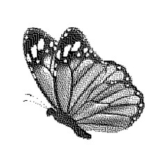 Pixel art butterfly. Animal vector illustration.