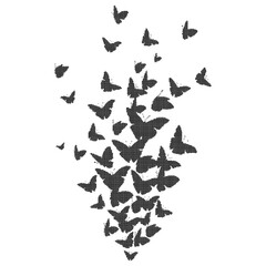 Pixel art butterfly. Animal vector illustration.