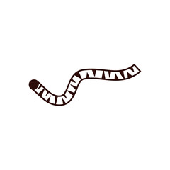 Hand drawn tiger tail. Vector illustration 