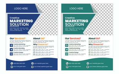 Vector A4 corporate business flyer template design in different color Corporate creative colorful business flyer template design set, Creative professional a4 flyer, flyer template layout design, 